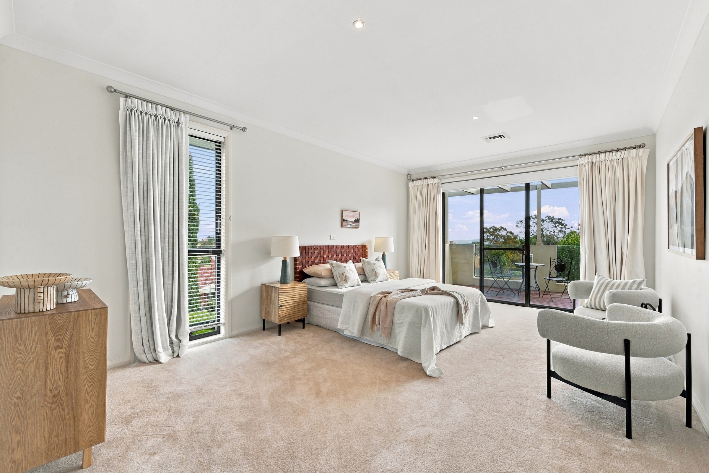 Main bedroom with deck access